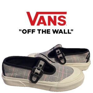 NWOT Vans Style 93 Suede Mary Jane grey black pink Plaid Skate Shoes Sneakers 6